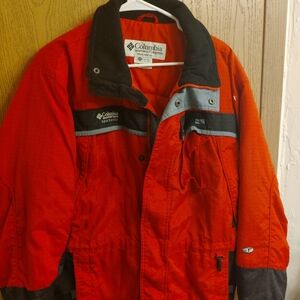 Columbia Women's Red and Black Ski Jacket